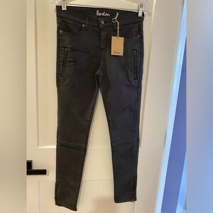 BODEN WOMEN'S SKINNY ARMY GRAY CASUAL ZIP JEANS PANTS WC140 - US 4P